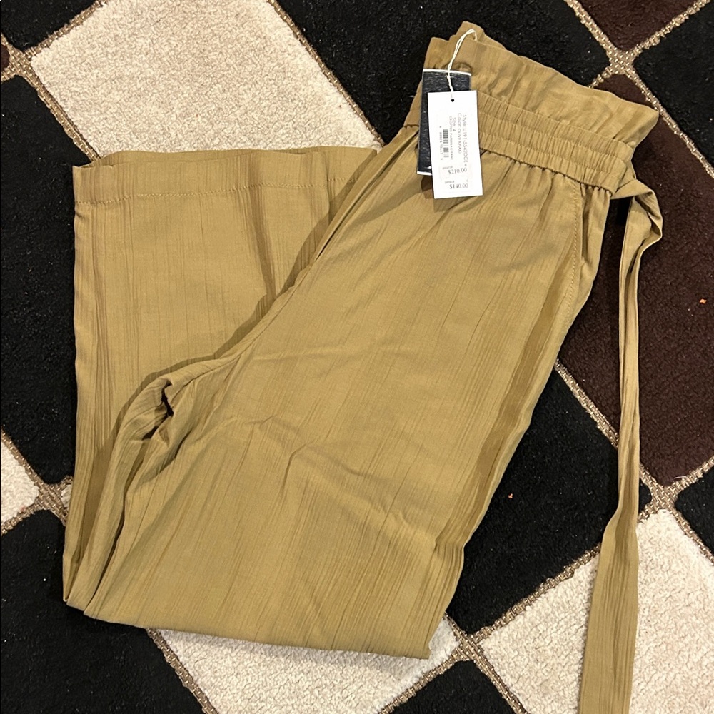 NWT!! 
Lightweight Drawstring Wide-Leg Pants - olive khaki
